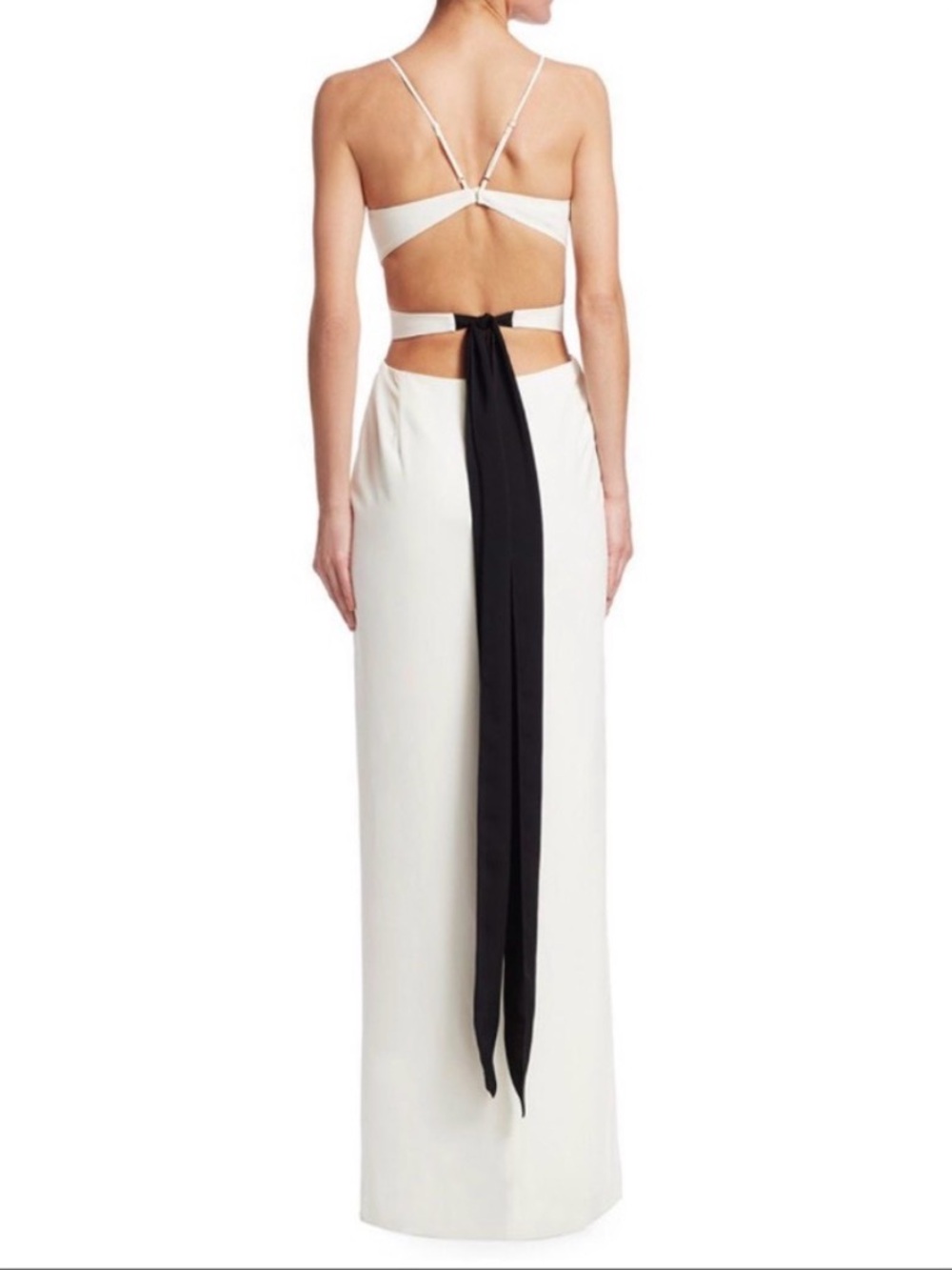 NEW Halston Heritage Crepe Cutout Gown